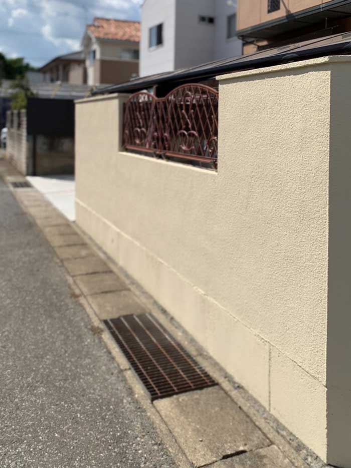 太田市外構リフォーム塗り壁洗浄