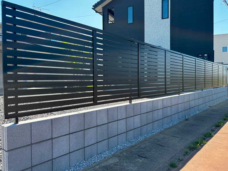 フェンスブロック太田市外構施工例