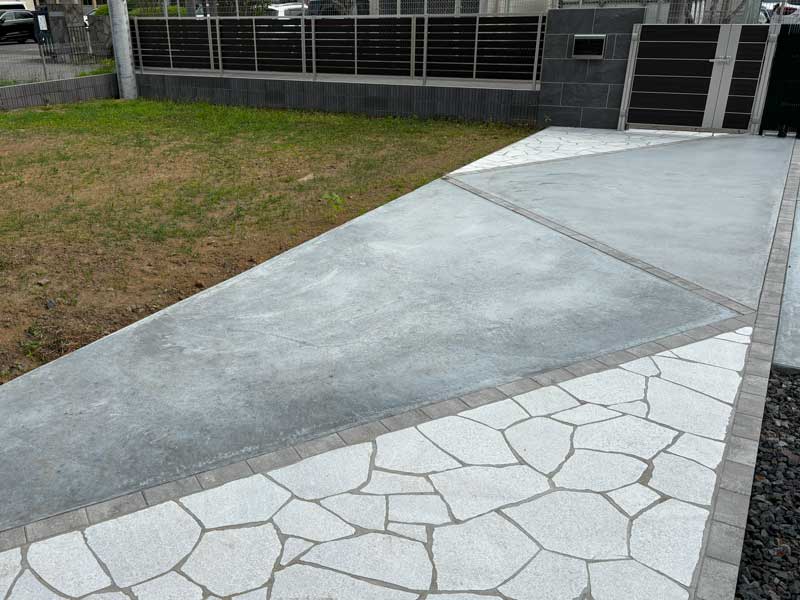 アプローチおしゃれ群馬太田市外構施工例