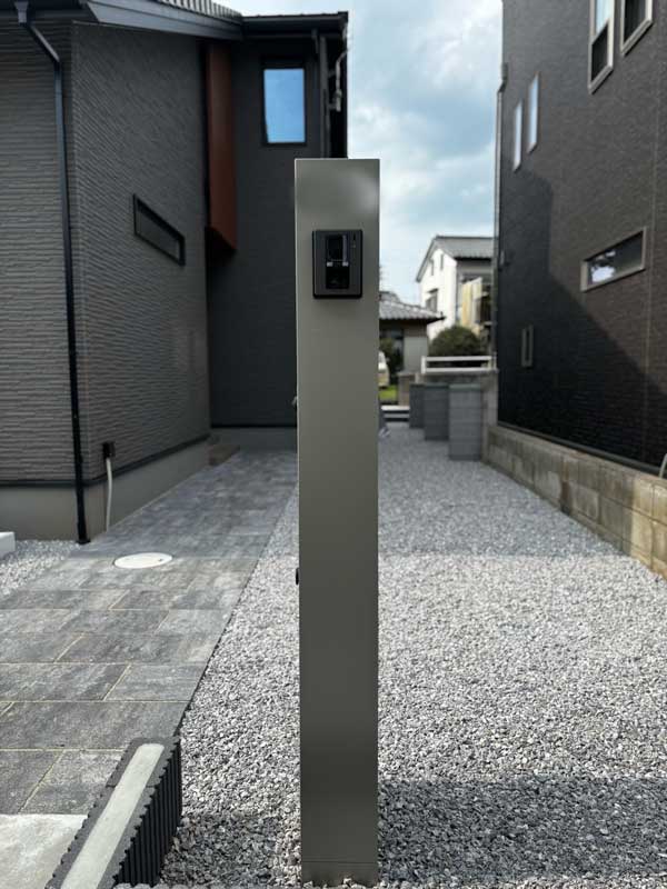機能門柱シンプル太田市外構工事施工例