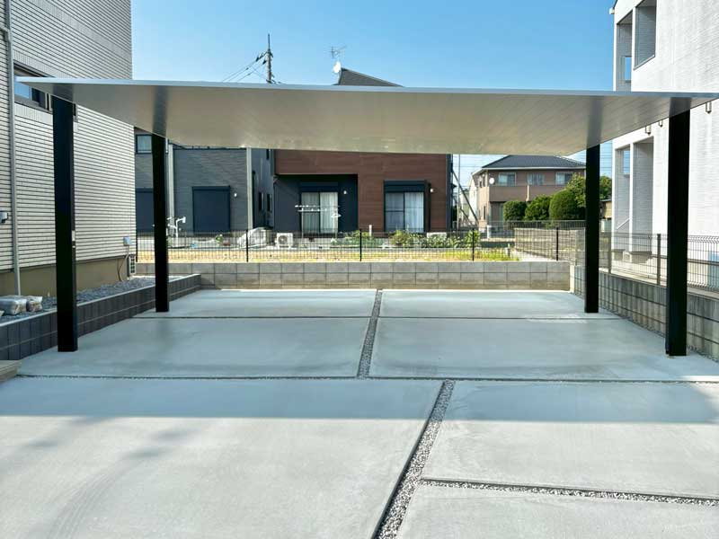 おしゃれなカーポートSC外構工事施工例