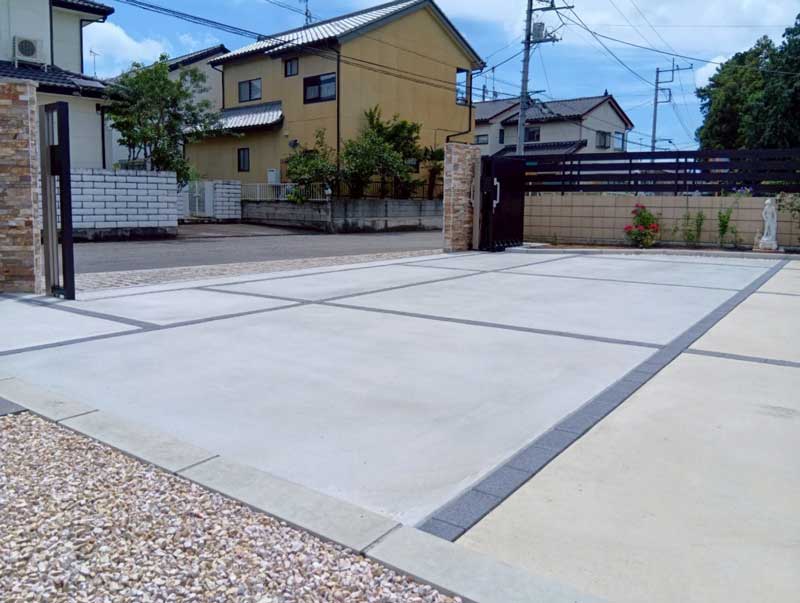 おしゃれな外構土間コンクリート太田市