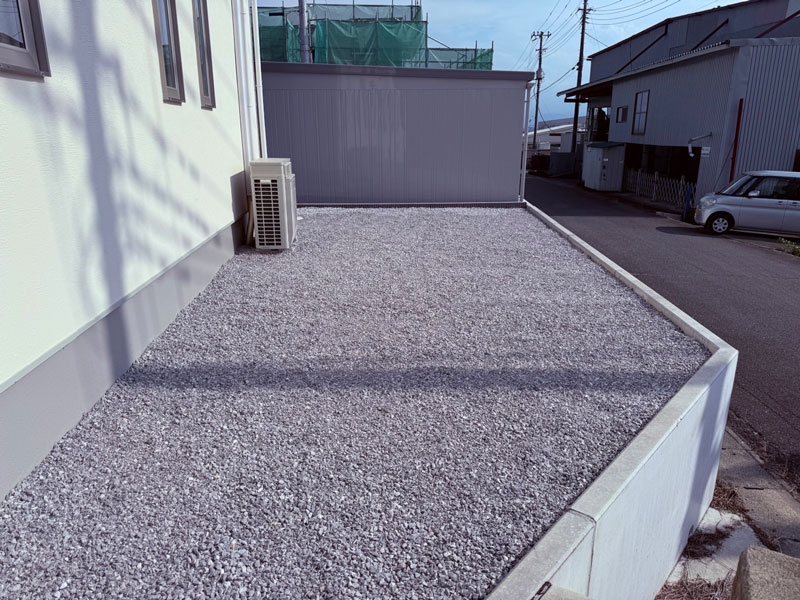 高崎市外構砂利敷き