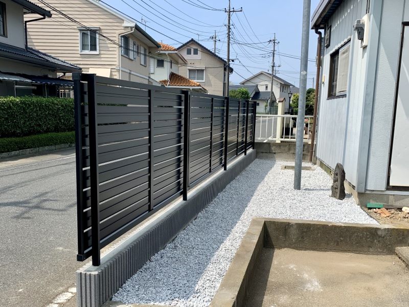 太田市目隠しフェンス外構工事