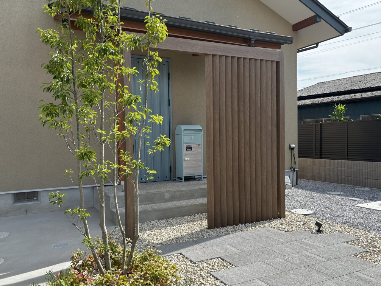 群馬太田市おしゃれ外構GフレームGスクリーン施工例