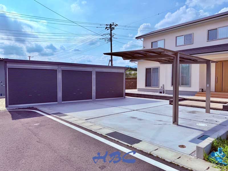 群馬高崎市外構ガレージ