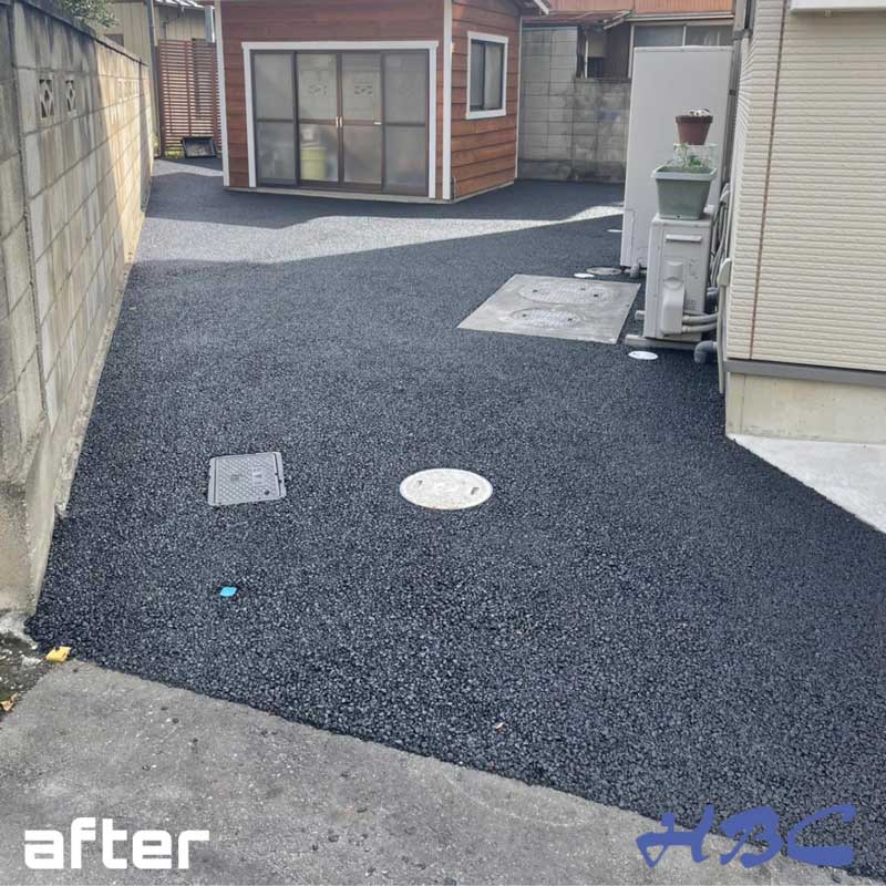 太田市外構アフターアスファルト舗装