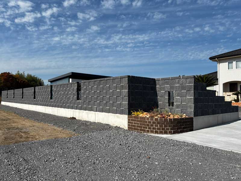 おしゃれブロック花壇外構