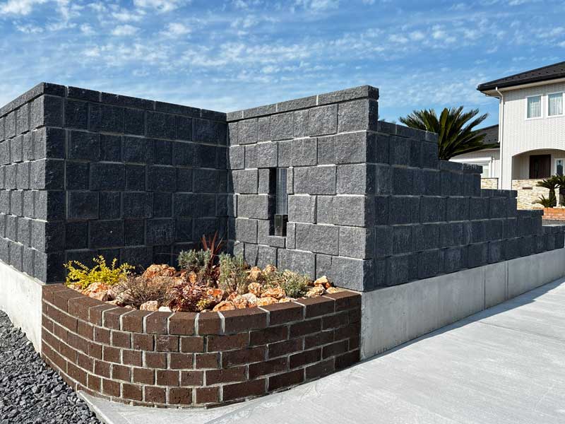 ブロック花壇群馬外構工事施工例