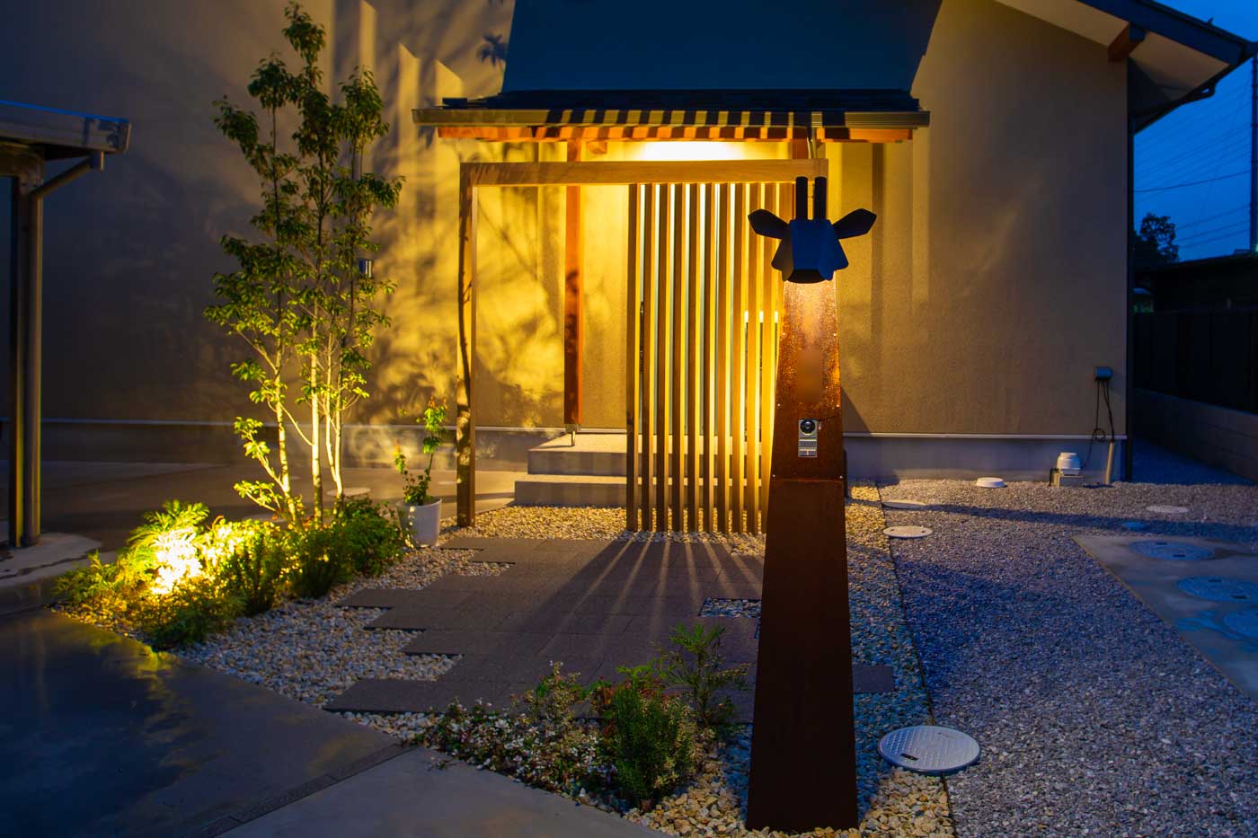 群馬外構平野ブロック施工例