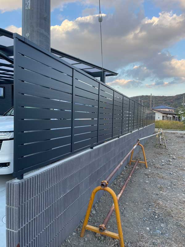 フェンスブロック施工例みどり市