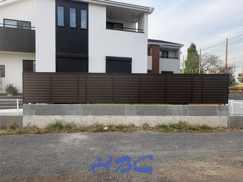 大泉町フェンスブロック外構施工例
