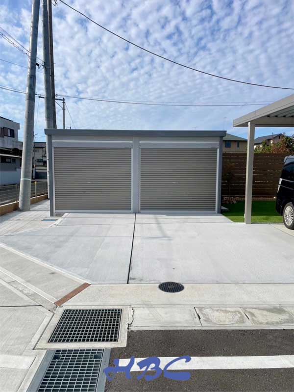 桐生市外構ガレージ工事