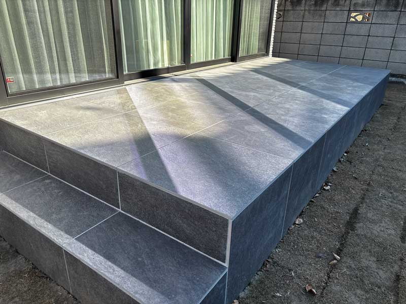 タイルデッキ足利市外構工事施工例