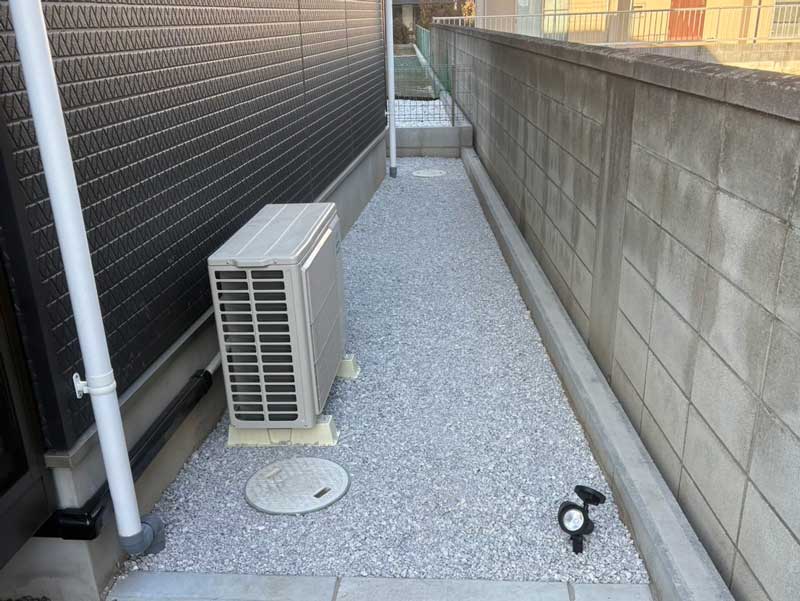 大泉町砕石敷施工例