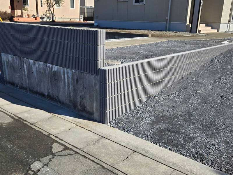 太田市外構ブロック工事施工例