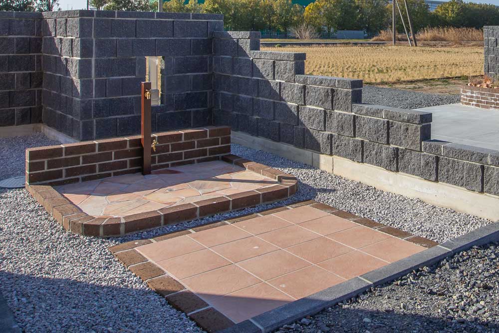 群馬外構平野ブロック施工例