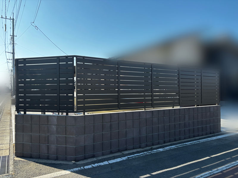 フェンスブロック太田市外構施工例