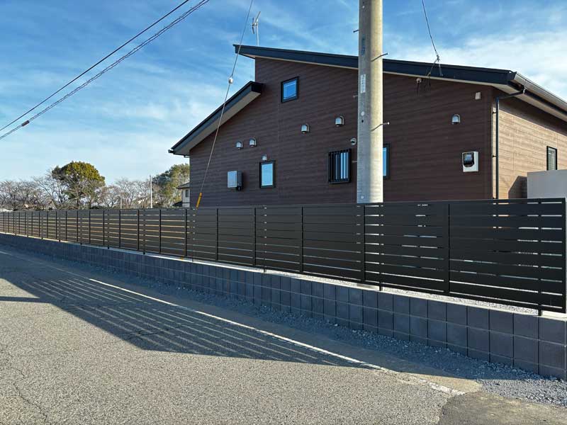 群馬太田市外構目隠しフェンスブロック