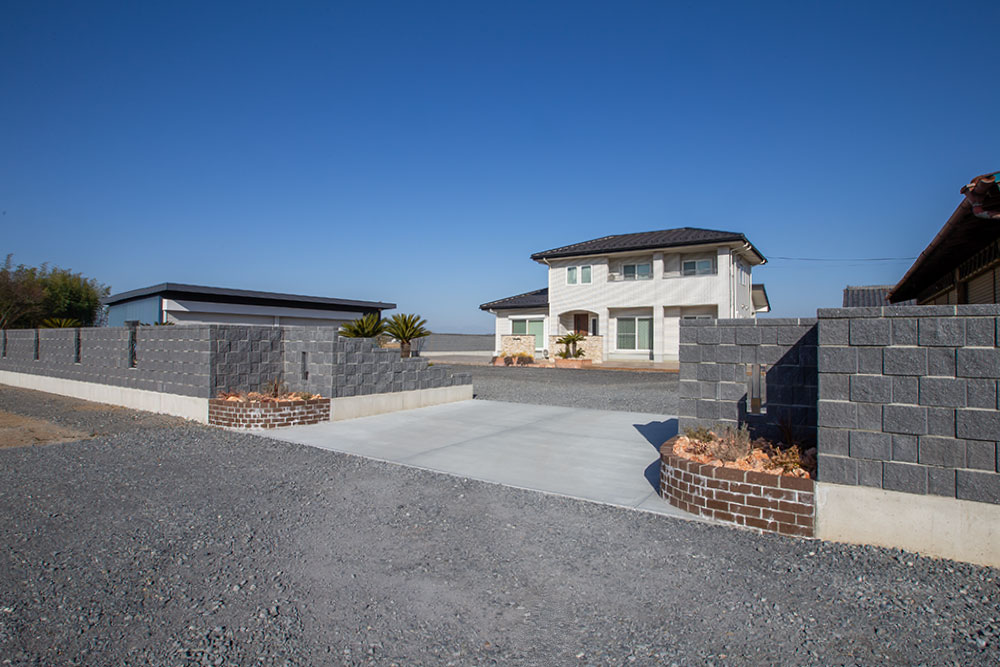 群馬外構平野ブロック施工例