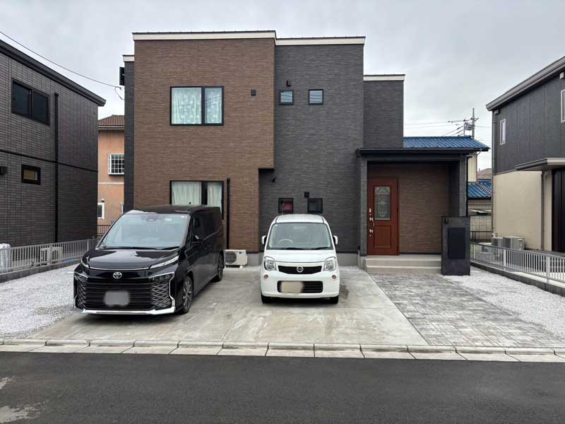 太田市外構アプローチ駐車場