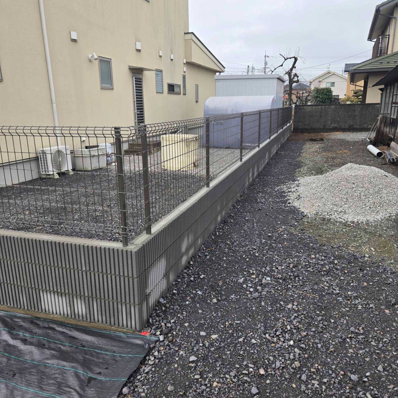 フェンスブロック太田市外構工事施工例
