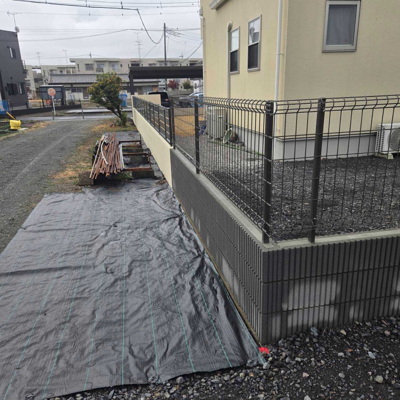 太田市フェンスブロック外構工事施工例