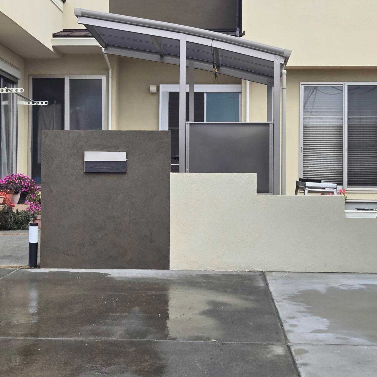 太田市外構工事門柱施工例