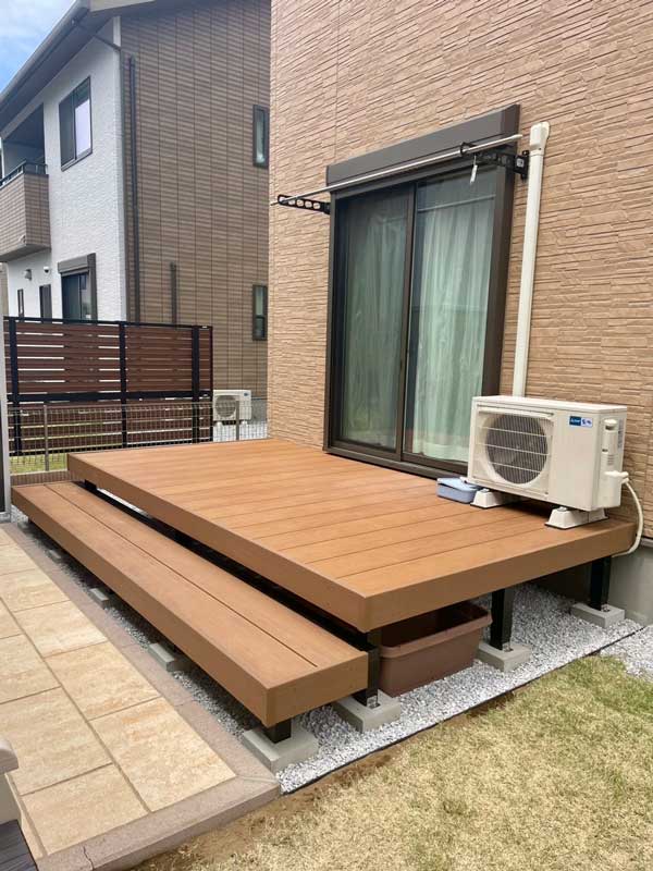 ウッドデッキ庭外構工事太田市