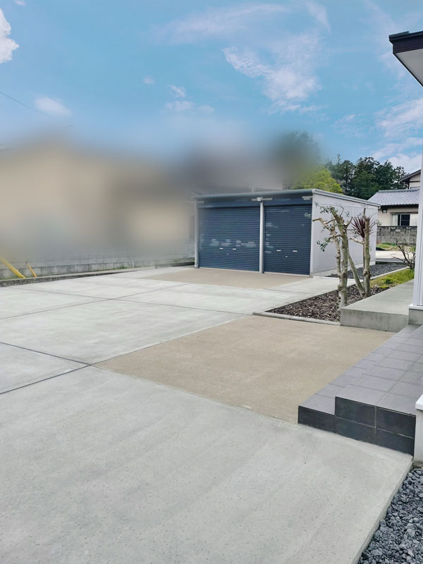 太田市ガレージ外構工事施工例