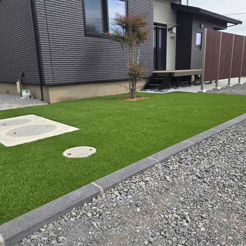 太田市人工芝外構工事施工例