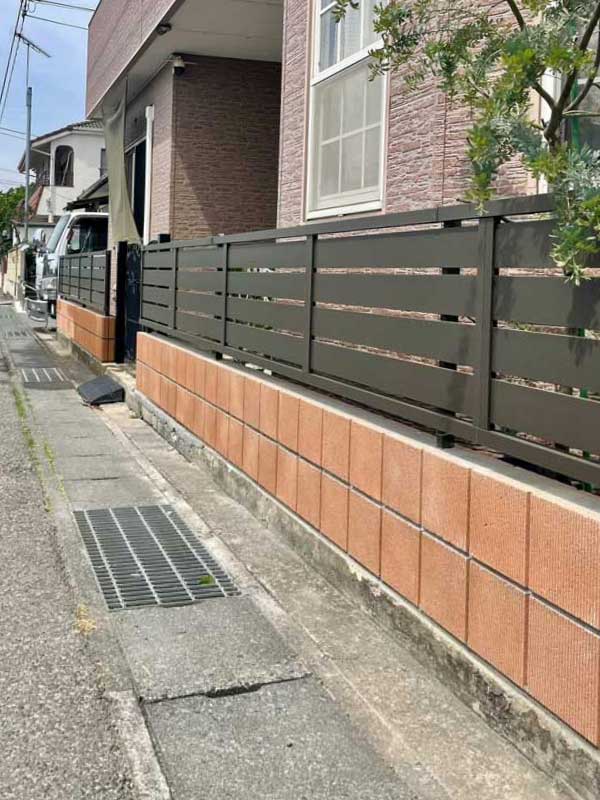 太田市フェンスブロック外構工事