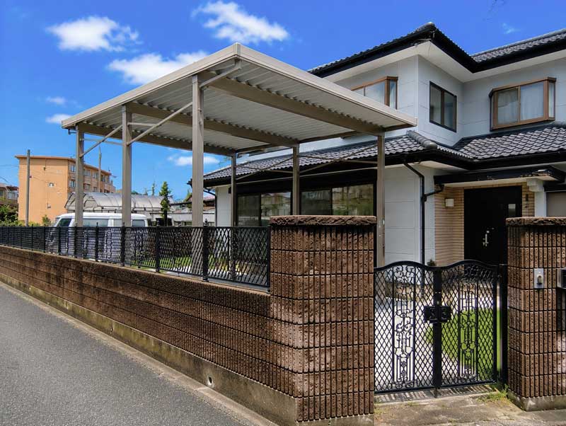カーポートSW桐生市外構施工例