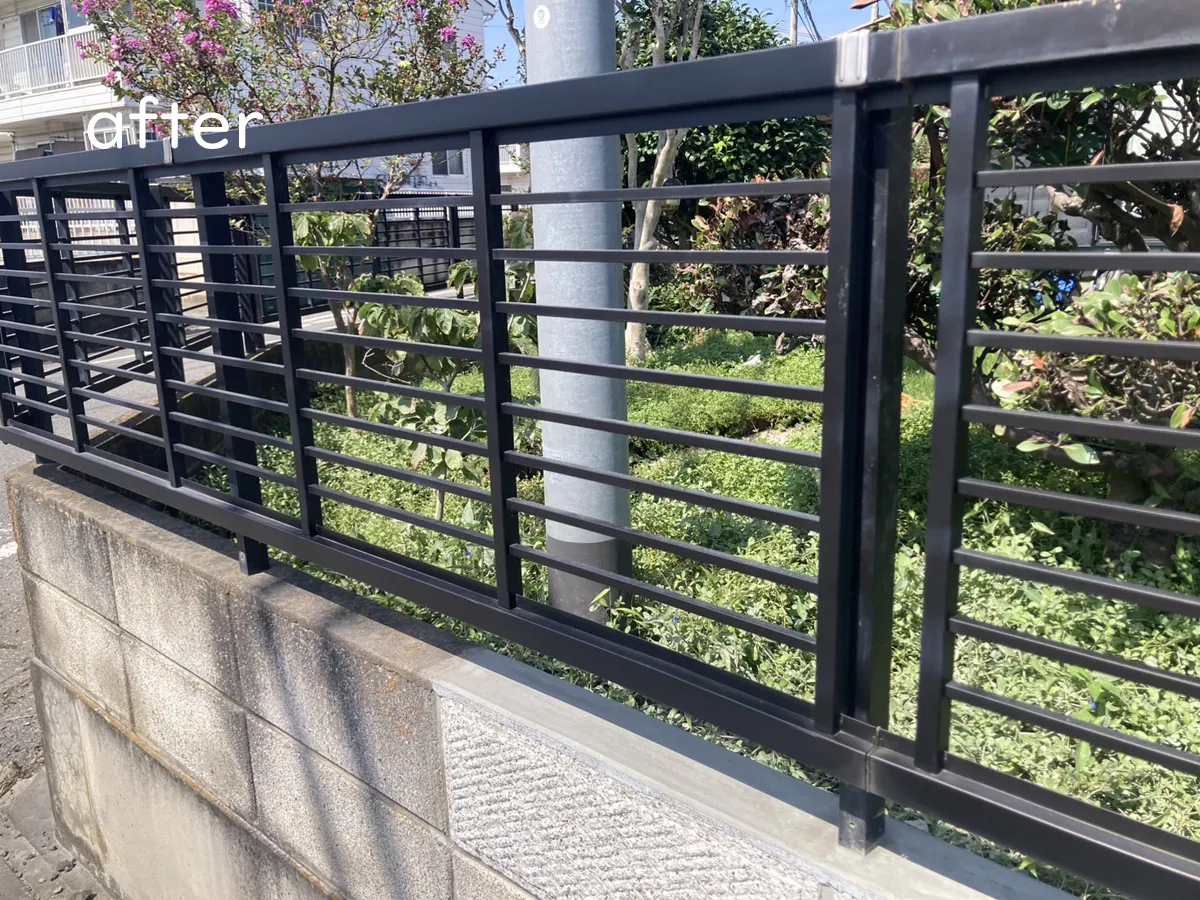 太田市外構フェンスキズの修繕アフター