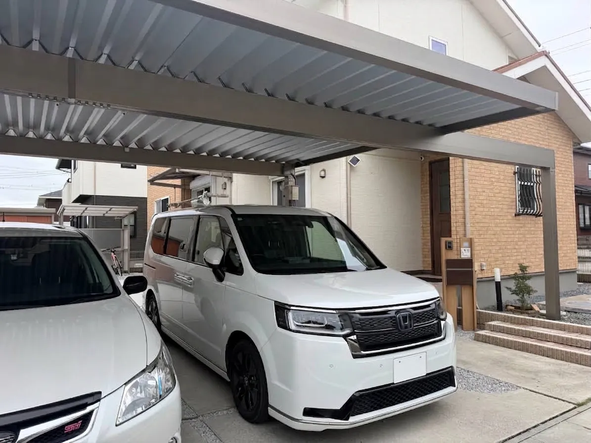 カーポートG1-R梁延長タイプ外構工事太田市