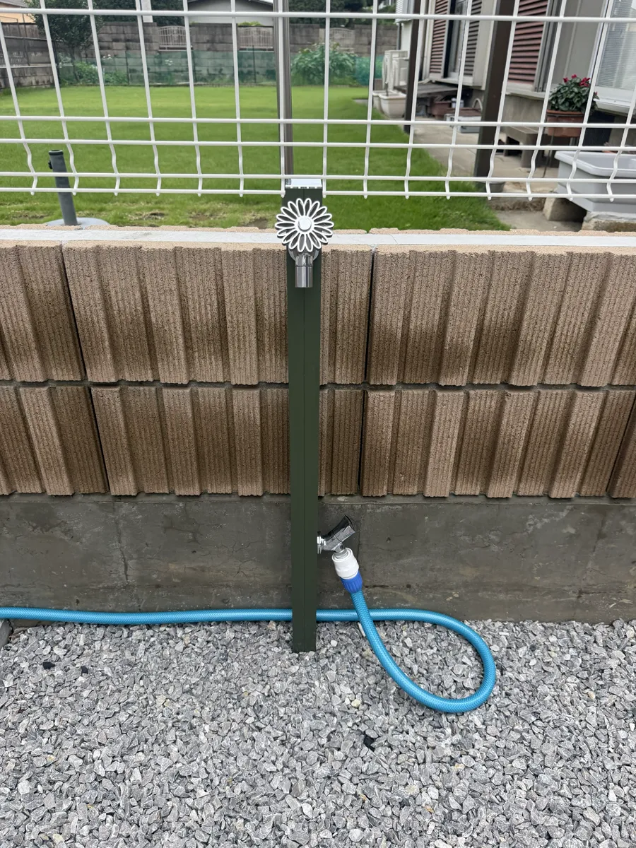 外水栓お花型の蛇口