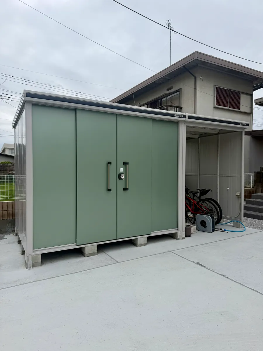 物置自転車置き場設置太田市外構工事